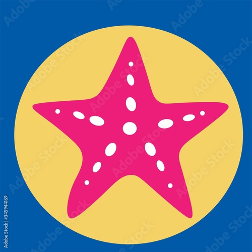 starfish sea star pattern colorful  illustration vector