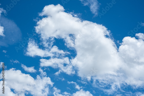 Sky and clouds on a bright day after rain