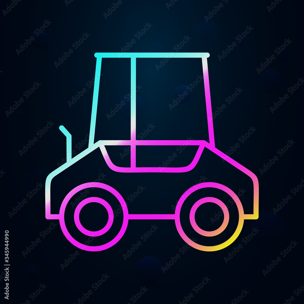 Compact tractor nolan icon. Simple thin line, outline vector of consruction machinery icons for ui and ux, website or mobile application Compact tractor nolan icon. Simple thin line, outline vector of consruction machinery icons for ui and ux, website or mobile application
