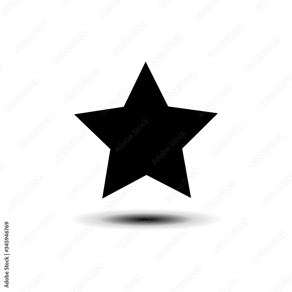 Star icon in trendy flat design
