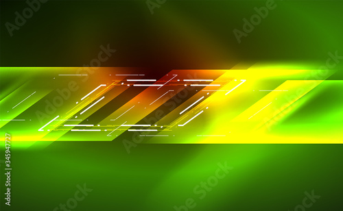 Dynamic neon shiny abstract background. Trendy abstract layout template for business or technology presentation, internet poster or web brochure cover, wallpaper