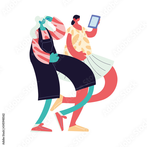 women walking and dancing with style