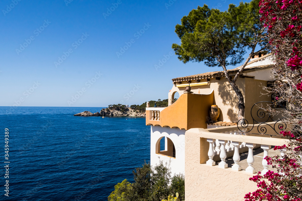 Balcony with sea view from a rural apartment