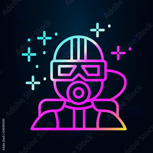 Diving diver nolan icon. Simple thin line, outline vector of diving icons for ui and ux, website or mobile application