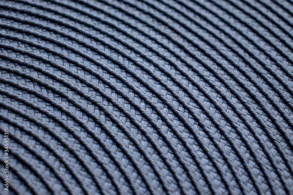 Blue weaving fabric close up