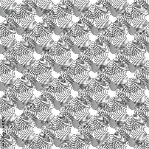 Black linear vector pattern for textile, paper or wallpaper. Abstract. photo