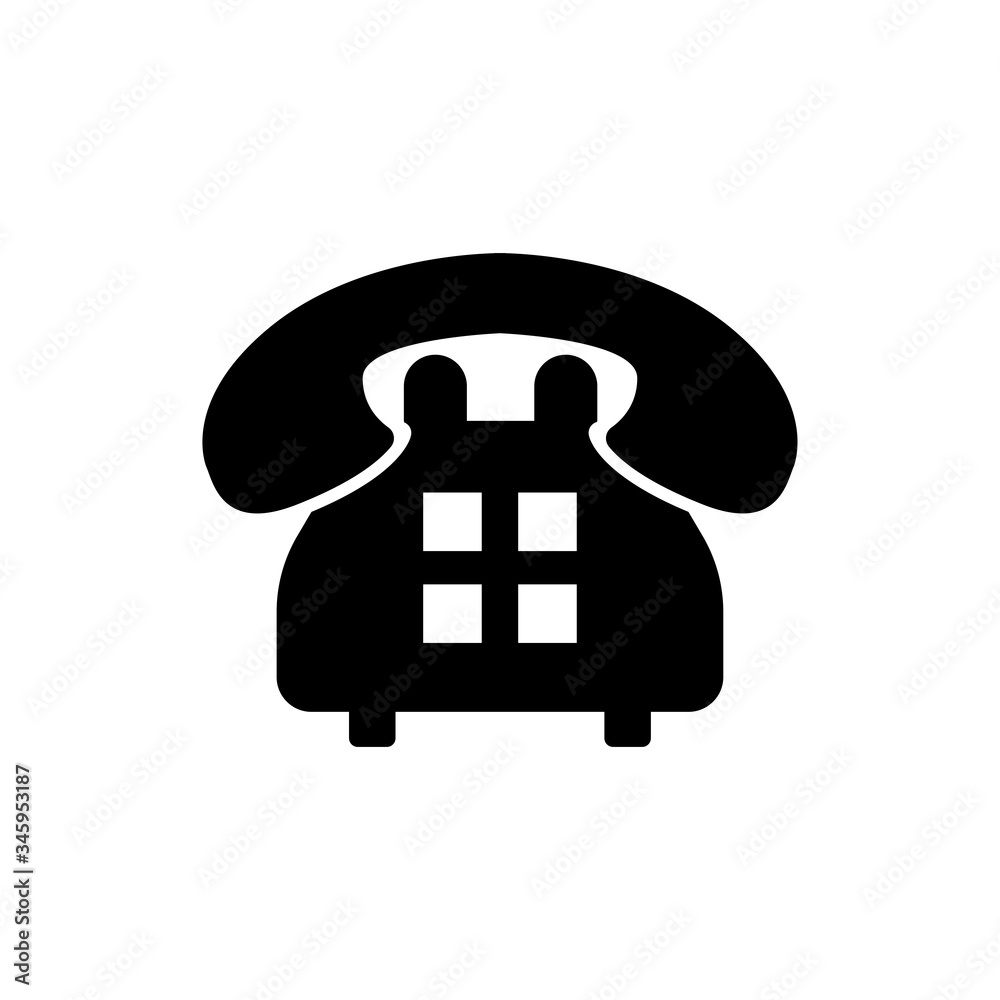 Telephone icon in trendy flat design Telephone icon in trendy flat design