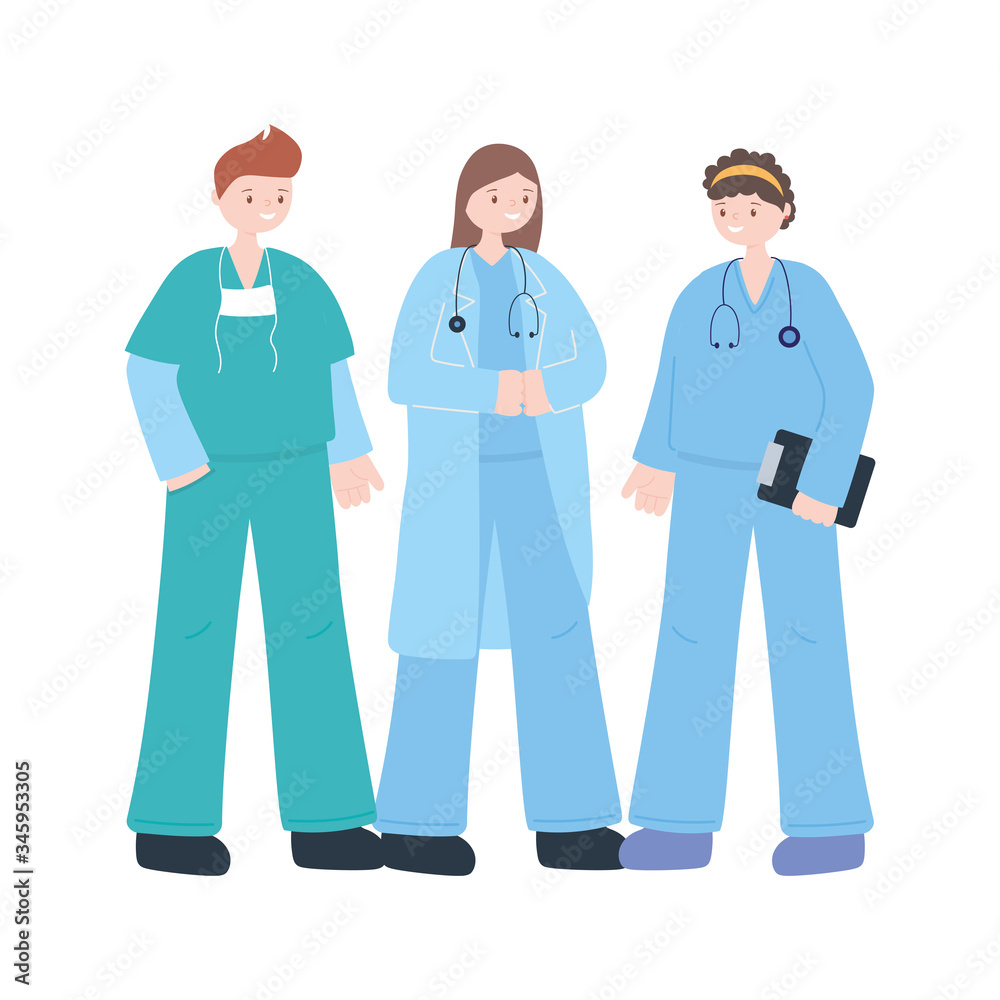 thanks doctors nurses, team group physicians and nurses characters thanks doctors nurses, team group physicians and nurses characters