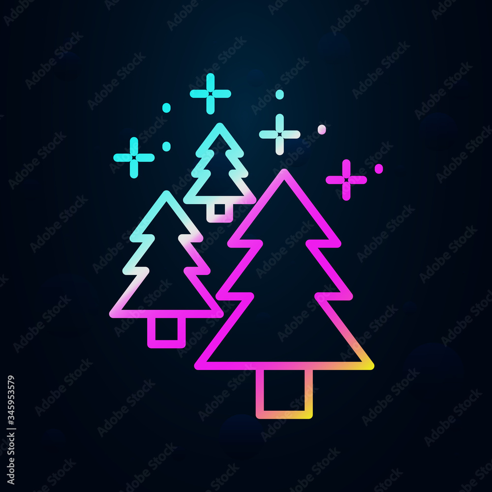 Forest, tree nolan icon. Simple thin line, outline vector of geography icons for ui and ux, website or mobile application Forest, tree nolan icon. Simple thin line, outline vector of geography icons for ui and ux, website or mobile application