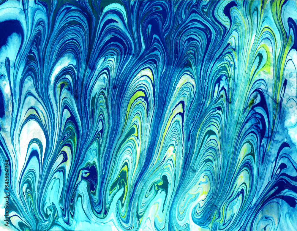 青のマーブル模様 背景素材 ベクター Vector De Stock Adobe Stock