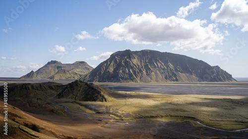 mountain landscape in the highlands of Iceland 
