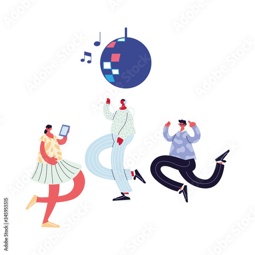 people listening music and dancing