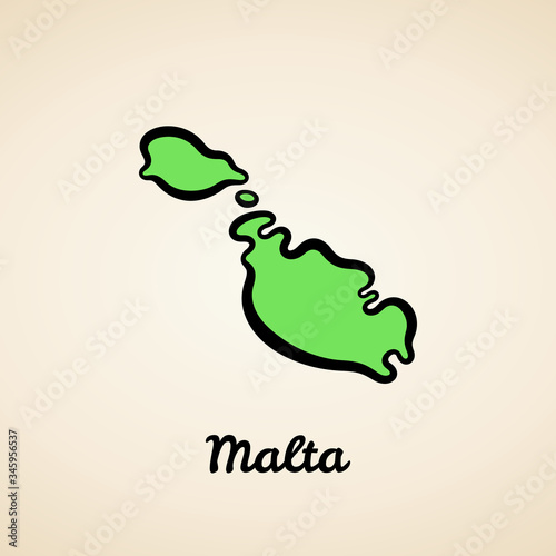 Malta - Outline Map