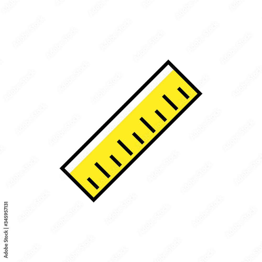 Ruler icon trendy flat design Ruler icon trendy flat design