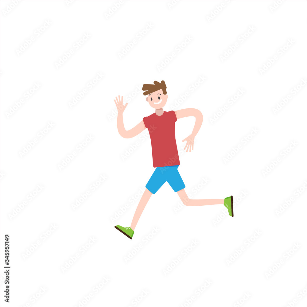 Flat design boy character, vector illustration Flat design boy character, vector illustration