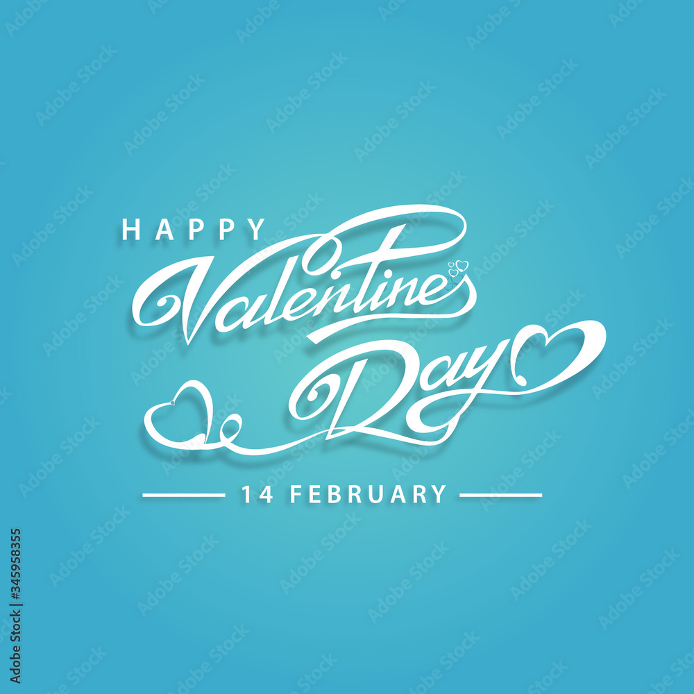3d valentine text on blue background. vector illustration 3d valentine text on blue background. vector illustration