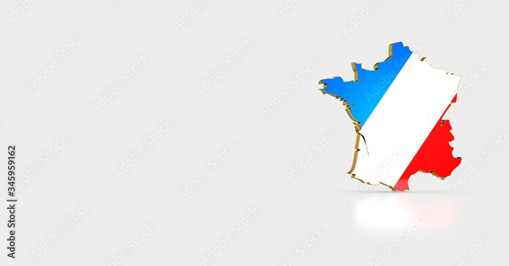 Obraz premium 3d Digital France map country illustration