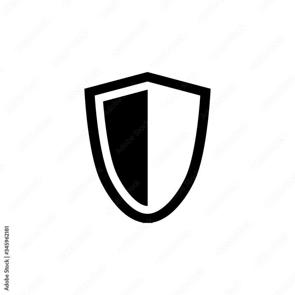 Shield icon in trendy flat design Shield icon in trendy flat design
