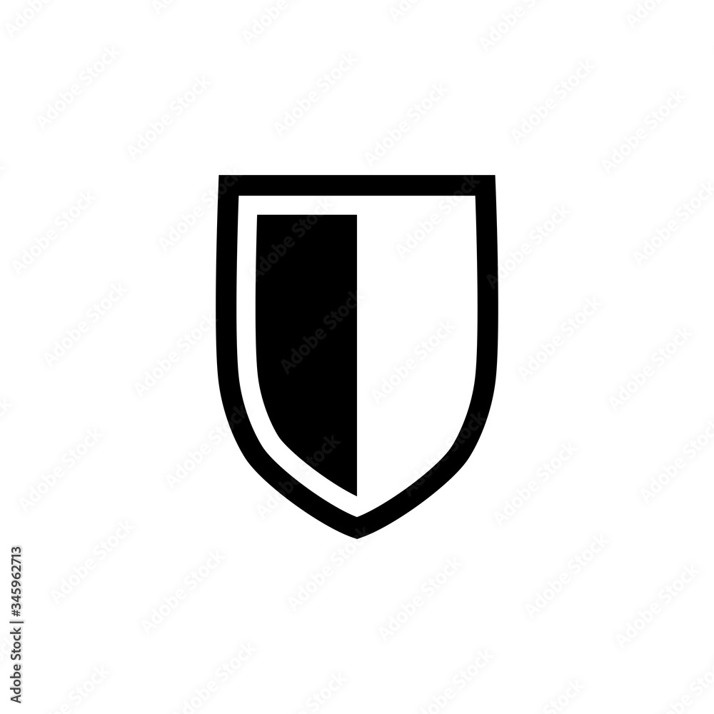 Shield icon in trendy flat design Shield icon in trendy flat design