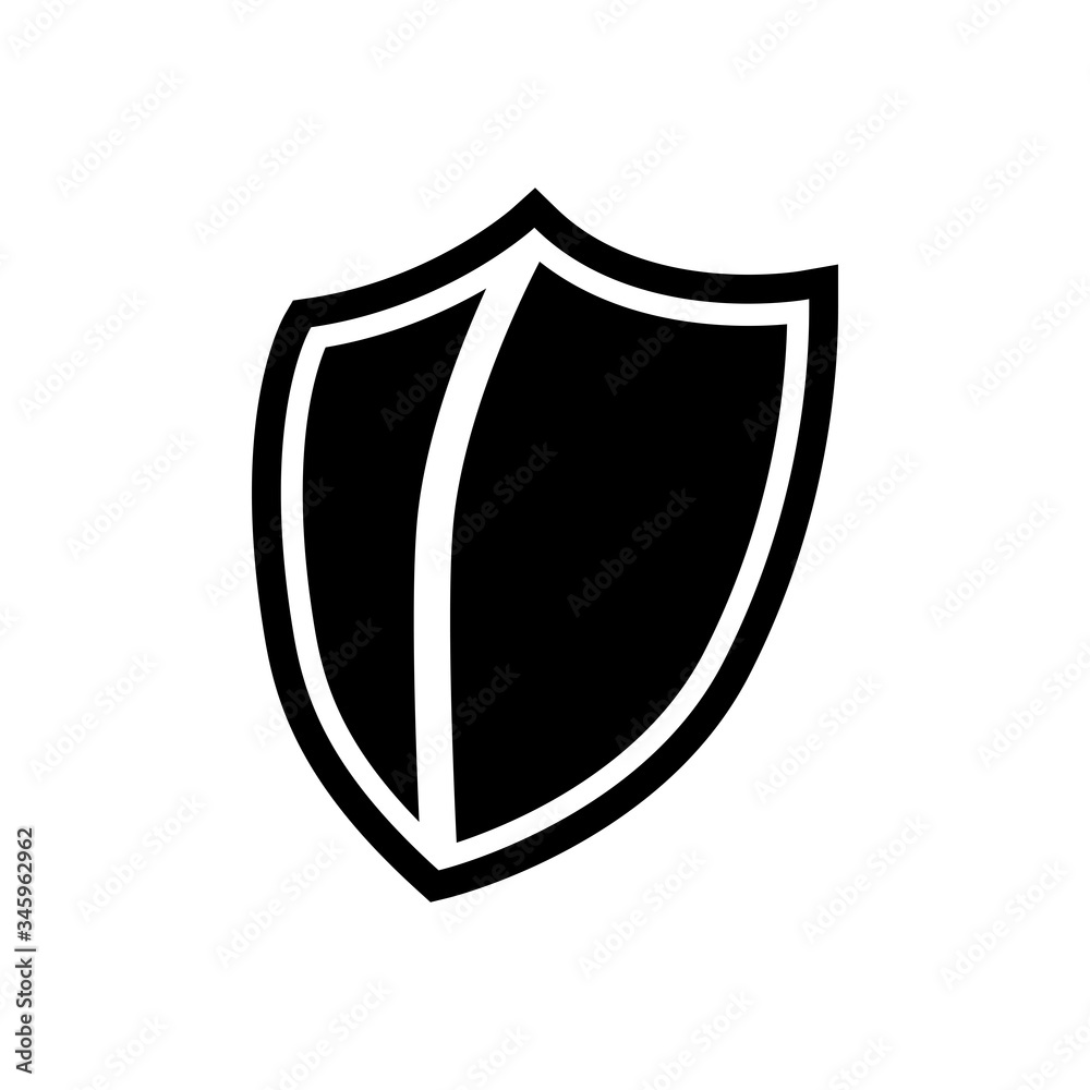 Shield icon in trendy flat design Shield icon in trendy flat design
