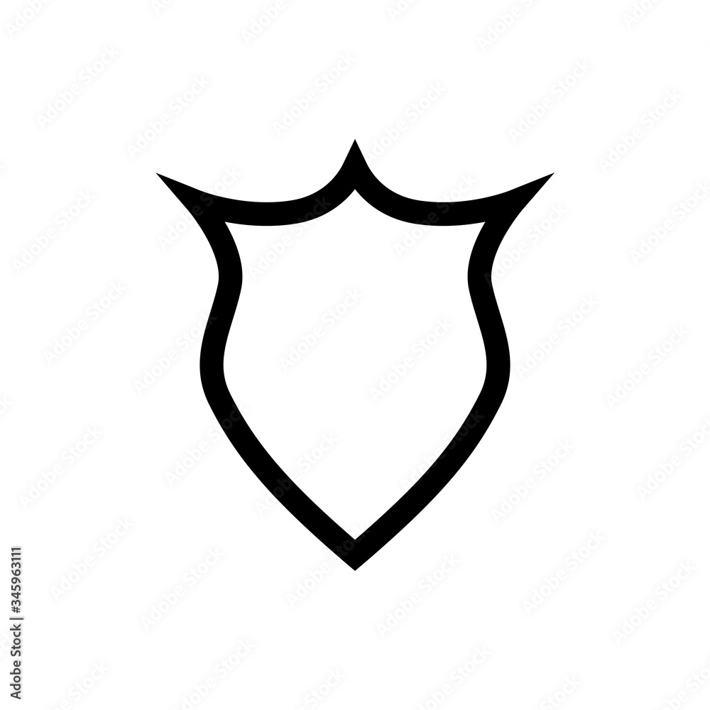 Shield icon in trendy flat design Shield icon in trendy flat design