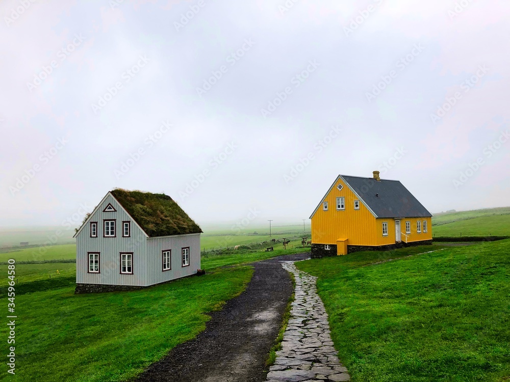 Gilsstofa and Áshús - one of the typical turf houses in Glaumbær