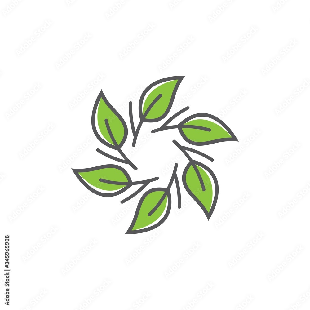 Leaf logo template vector icon Leaf logo template vector icon
