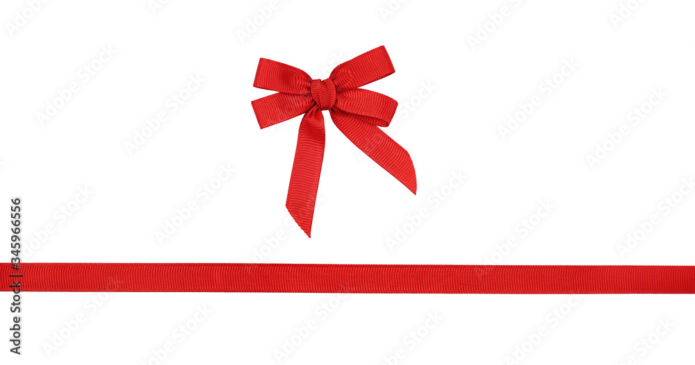 Red rep bow and ribbon Red rep bow and ribbon