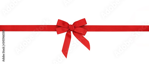 Foto Red rep bow and ribbon