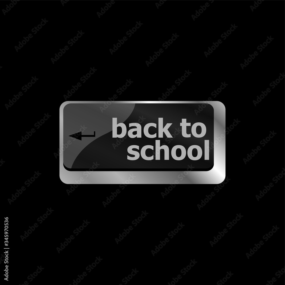 Back to school key on computer keyboard Back to school key on computer keyboard