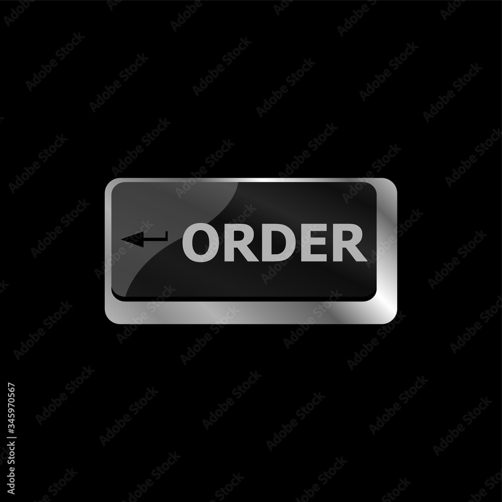 keyboard keys with Order button, laptop icon keyboard keys with Order button, laptop icon