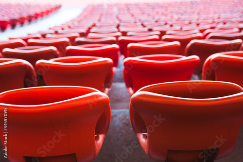 Empty seats in sports stadium