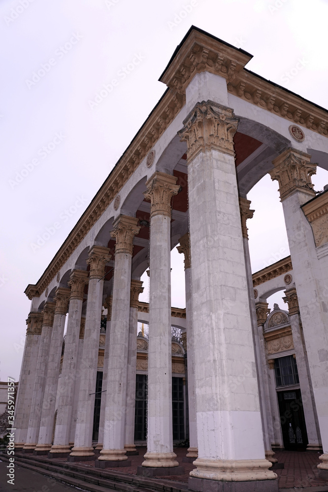 The building with columns at VDNH