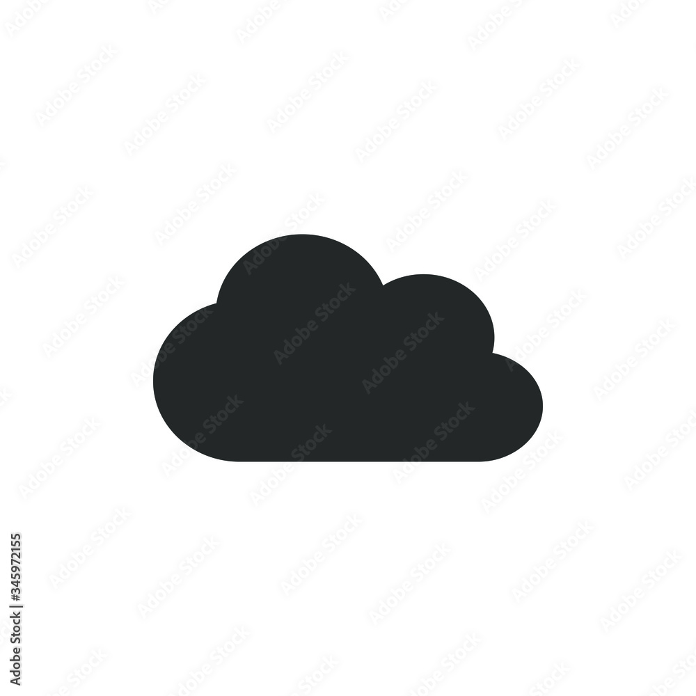 Cloud icon with outline style design Cloud icon with outline style design
