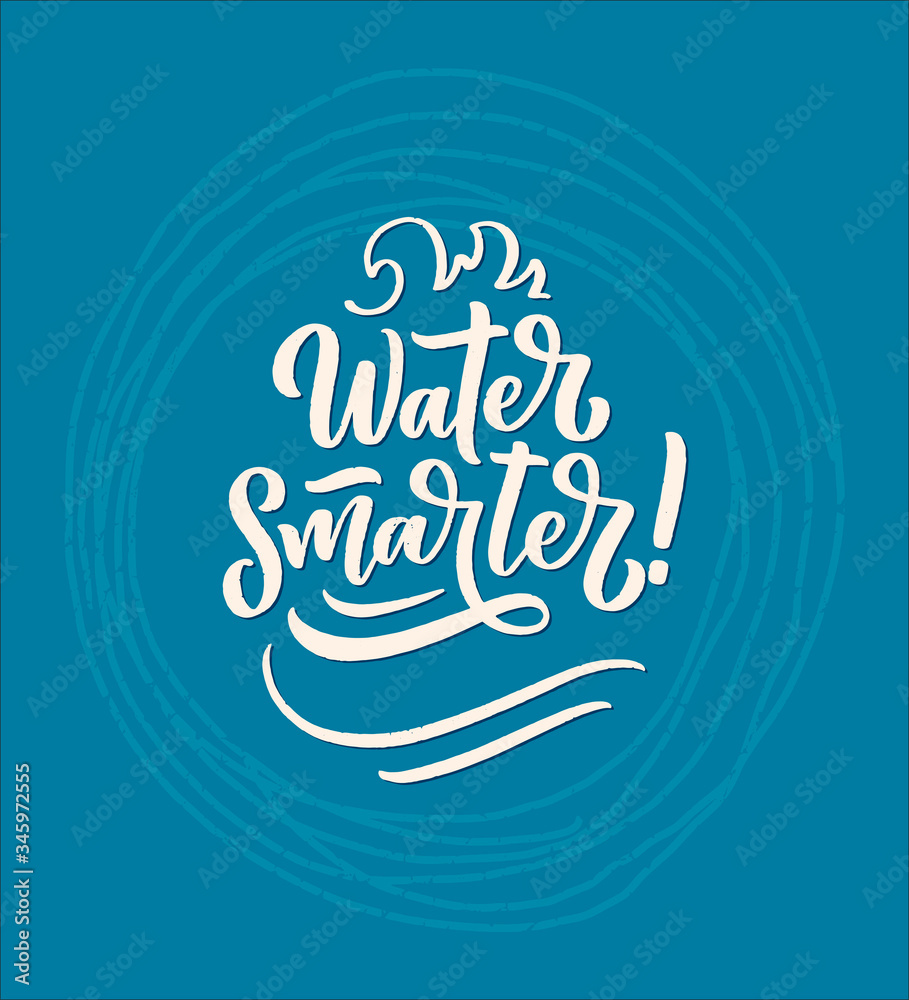 Fototapeta premium Hand drawn lettering slogan about climate change and water crisis. Perfect design for greeting cards, posters, T-shirts, banners, prints, invitations. Vector
