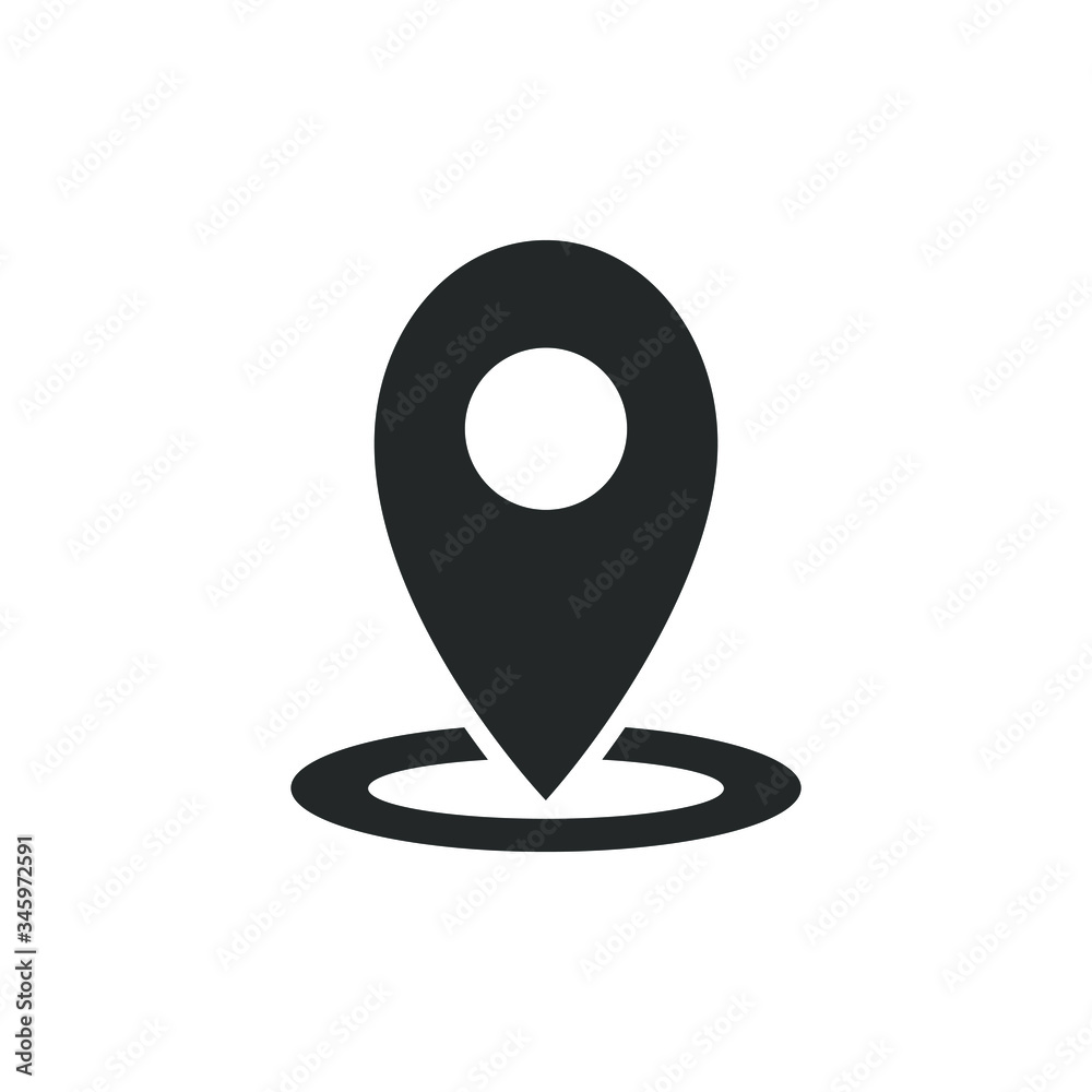 Map Pointer icon with fill color style design Map Pointer icon with fill color style design
