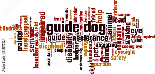 Guide dog word cloud