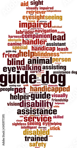 Guide dog word cloud