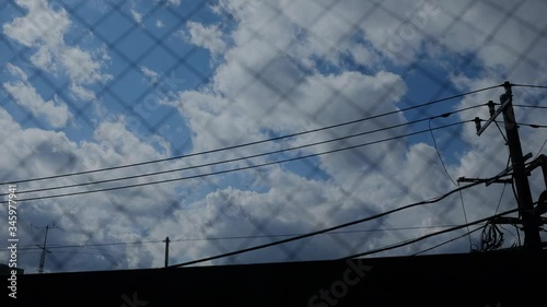 Blue sky timelapse and flowing clouds