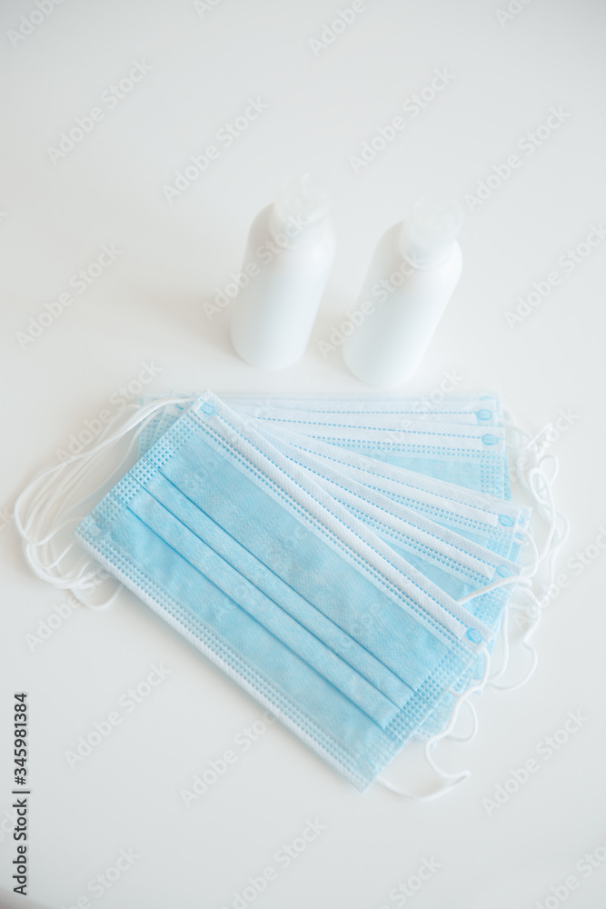 surgical masks and desinfectant surgical masks and desinfectant