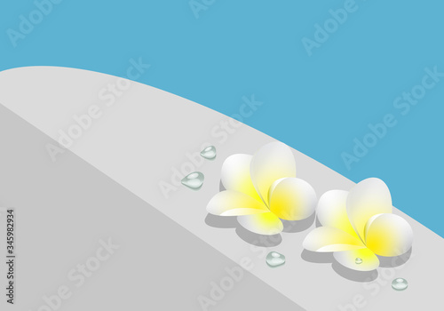 Plumeria flowers  by the pool