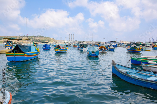 Marsaxlokk is a traditional fishing village. located southeast of Malta. Fisherman village in the south east of Malta.