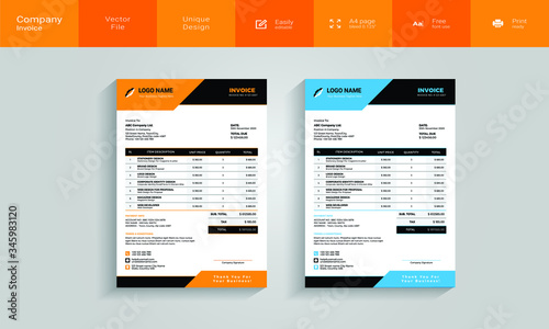 Professional Invoices Design