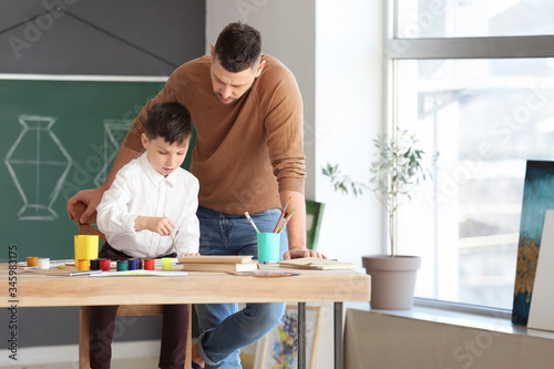 Drawing teacher giving opti...