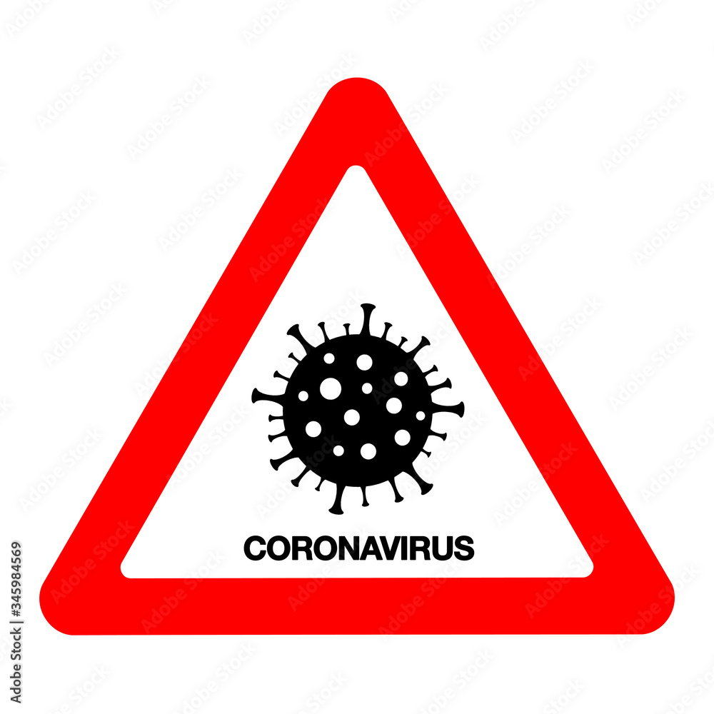 Coronavirus warning sign. Pandemic outbreak medical concept. Coronavirus warning sign. Pandemic outbreak medical concept.