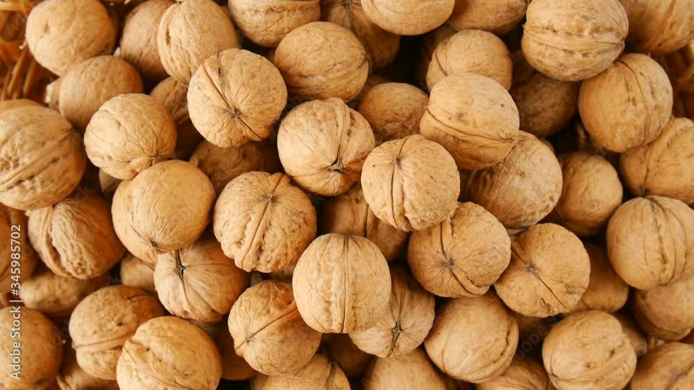 Nuts in the basket. 
