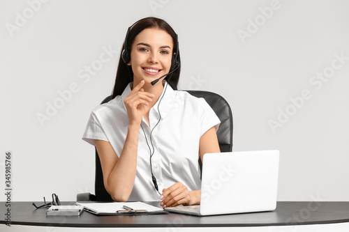 Beautiful young secretary a...