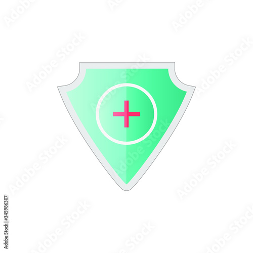 Free Download protection icon, immune system, blue shield,
 with red cross, protection from dangers, vector illustration - GFXLoad