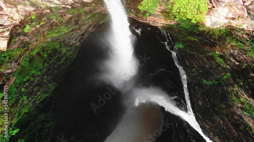 Jog Falls is a waterfall on the Sharavathi river located in the Western Ghats in Shimoga district. It is the second highest plunge waterfall in India. It is a segmented waterfall which depends on rain