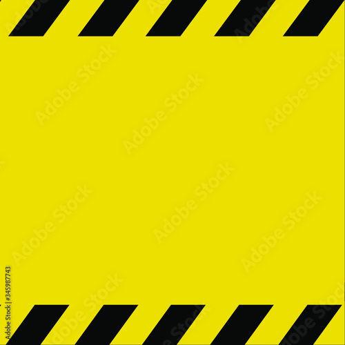 Yellow caution warning sign empty background for construction, traffic, or other concepts.	